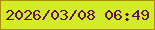 文字の大きさ：2、枠の色：ad8d00、背景の色：d2ed26、文字の色：5f1154 無料ブログパーツのブログ時計