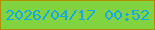 文字の大きさ：5、枠の色：ad9000、背景の色：82d340、文字の色：11a9e9 無料ブログパーツのブログ時計