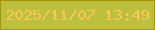 文字の大きさ：4、枠の色：ad9004、背景の色：bdc03e、文字の色：fbc94e 無料ブログパーツのブログ時計