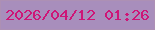 文字の大きさ：2、枠の色：ad90b4、背景の色：a88ebc、文字の色：ce1577 無料ブログパーツのブログ時計