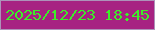 文字の大きさ：2、枠の色：ad92b9、背景の色：a72282、文字の色：3dee29 無料ブログパーツのブログ時計