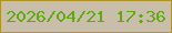文字の大きさ：3、枠の色：ad9329、背景の色：c9bea9、文字の色：61a910 無料ブログパーツのブログ時計