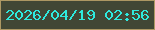 文字の大きさ：2、枠の色：ad9863、背景の色：414735、文字の色：2eeade 無料ブログパーツのブログ時計