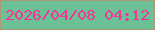文字の大きさ：3、枠の色：ad9876、背景の色：6bc095、文字の色：f43496 無料ブログパーツのブログ時計