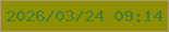 文字の大きさ：5、枠の色：ad9970、背景の色：8e8f03、文字の色：467d2e 無料ブログパーツのブログ時計