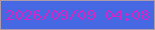 文字の大きさ：1、枠の色：ad99ae、背景の色：4668e2、文字の色：d029c6 無料ブログパーツのブログ時計