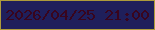 文字の大きさ：5、枠の色：ad9b3b、背景の色：1f1f5b、文字の色：39051d 無料ブログパーツのブログ時計