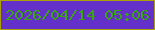 文字の大きさ：5、枠の色：ada108、背景の色：6430ca、文字の色：3aa512 無料ブログパーツのブログ時計