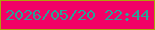文字の大きさ：3、枠の色：ada20a、背景の色：f20166、文字の色：29a297 無料ブログパーツのブログ時計