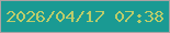 文字の大きさ：3、枠の色：ada2a3、背景の色：1a9a93、文字の色：bbcc6b 無料ブログパーツのブログ時計