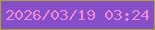 文字の大きさ：2、枠の色：ada433、背景の色：864ec8、文字の色：ed89d6 無料ブログパーツのブログ時計