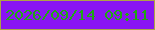 文字の大きさ：1、枠の色：ada445、背景の色：8915f2、文字の色：20a714 無料ブログパーツのブログ時計