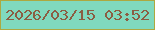 文字の大きさ：1、枠の色：ada840、背景の色：80d9be、文字の色：8b5d43 無料ブログパーツのブログ時計