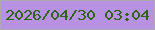 文字の大きさ：2、枠の色：adaab0、背景の色：b792e2、文字の色：316314 無料ブログパーツのブログ時計