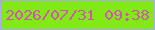 文字の大きさ：4、枠の色：adabf6、背景の色：82e917、文字の色：d354b3 無料ブログパーツのブログ時計