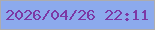 文字の大きさ：4、枠の色：adacad、背景の色：8caaed、文字の色：7c38a5 無料ブログパーツのブログ時計