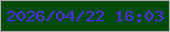 文字の大きさ：2、枠の色：adadad、背景の色：054b0c、文字の色：502be7 無料ブログパーツのブログ時計