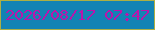 文字の大きさ：4、枠の色：adaf44、背景の色：1383b4、文字の色：ba15ab 無料ブログパーツのブログ時計