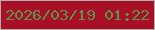 文字の大きさ：4、枠の色：adafb1、背景の色：aa1025、文字の色：5c9151 無料ブログパーツのブログ時計