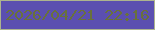 文字の大きさ：3、枠の色：adb48e、背景の色：5b4fb0、文字の色：69713b 無料ブログパーツのブログ時計
