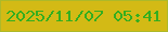 文字の大きさ：2、枠の色：adb92a、背景の色：d3ba15、文字の色：34ae1f 無料ブログパーツのブログ時計