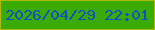 文字の大きさ：3、枠の色：adba03、背景の色：3aab04、文字の色：0d51c7 無料ブログパーツのブログ時計