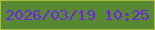 文字の大きさ：4、枠の色：adbd3f、背景の色：568932、文字の色：7120ef 無料ブログパーツのブログ時計