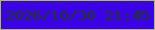 文字の大きさ：1、枠の色：adbd4f、背景の色：3c02e7、文字の色：20381e 無料ブログパーツのブログ時計