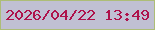 文字の大きさ：5、枠の色：adbd77、背景の色：c0c0d3、文字の色：ae124b 無料ブログパーツのブログ時計