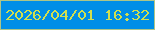 文字の大きさ：5、枠の色：adc588、背景の色：008ee7、文字の色：d1df4f 無料ブログパーツのブログ時計