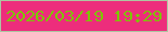 文字の大きさ：1、枠の色：adc5a1、背景の色：ed2d7c、文字の色：7dc504 無料ブログパーツのブログ時計