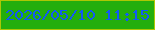 文字の大きさ：1、枠の色：adc705、背景の色：24ae0d、文字の色：125af5 無料ブログパーツのブログ時計