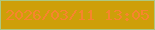 文字の大きさ：3、枠の色：adc880、背景の色：ce9f09、文字の色：f7852e 無料ブログパーツのブログ時計