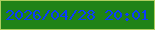 文字の大きさ：4、枠の色：adce5f、背景の色：1f8317、文字の色：0a3cfb 無料ブログパーツのブログ時計