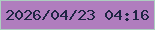 文字の大きさ：4、枠の色：adcec0、背景の色：b07dbe、文字の色：1f2544 無料ブログパーツのブログ時計