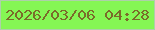 文字の大きさ：3、枠の色：add0a9、背景の色：85f654、文字の色：7a6b2a 無料ブログパーツのブログ時計