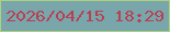 文字の大きさ：1、枠の色：add17c、背景の色：78a6ab、文字の色：b84052 無料ブログパーツのブログ時計