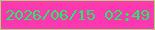 文字の大きさ：4、枠の色：add17e、背景の色：fe38af、文字の色：25ea62 無料ブログパーツのブログ時計