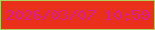 文字の大きさ：1、枠の色：add35d、背景の色：ea301b、文字の色：d61d94 無料ブログパーツのブログ時計