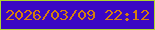 文字の大きさ：4、枠の色：add72e、背景の色：3b07c5、文字の色：d67e0d 無料ブログパーツのブログ時計