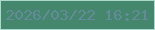 文字の大きさ：2、枠の色：add8cc、背景の色：44876d、文字の色：648b9a 無料ブログパーツのブログ時計