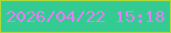 文字の大きさ：2、枠の色：add939、背景の色：34cb92、文字の色：e77df7 無料ブログパーツのブログ時計