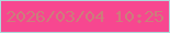 文字の大きさ：2、枠の色：addadb、背景の色：f74790、文字の色：cc7d7b 無料ブログパーツのブログ時計