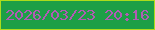 文字の大きさ：2、枠の色：addc1b、背景の色：1d9f46、文字の色：b15bb4 無料ブログパーツのブログ時計