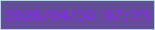 文字の大きさ：1、枠の色：addcd7、背景の色：654c9a、文字の色：8924f5 無料ブログパーツのブログ時計