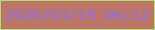 文字の大きさ：5、枠の色：ade073、背景の色：bd7665、文字の色：8972e4 無料ブログパーツのブログ時計