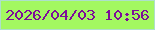 文字の大きさ：3、枠の色：ade0ca、背景の色：a3f860、文字の色：7d0d99 無料ブログパーツのブログ時計