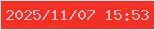 文字の大きさ：4、枠の色：ade0e5、背景の色：f33026、文字の色：d0b4bc 無料ブログパーツのブログ時計
