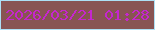 文字の大きさ：1、枠の色：ade0f5、背景の色：885453、文字の色：c526ce 無料ブログパーツのブログ時計