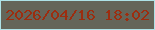 文字の大きさ：1、枠の色：ade2e7、背景の色：646559、文字の色：9c2d0f 無料ブログパーツのブログ時計